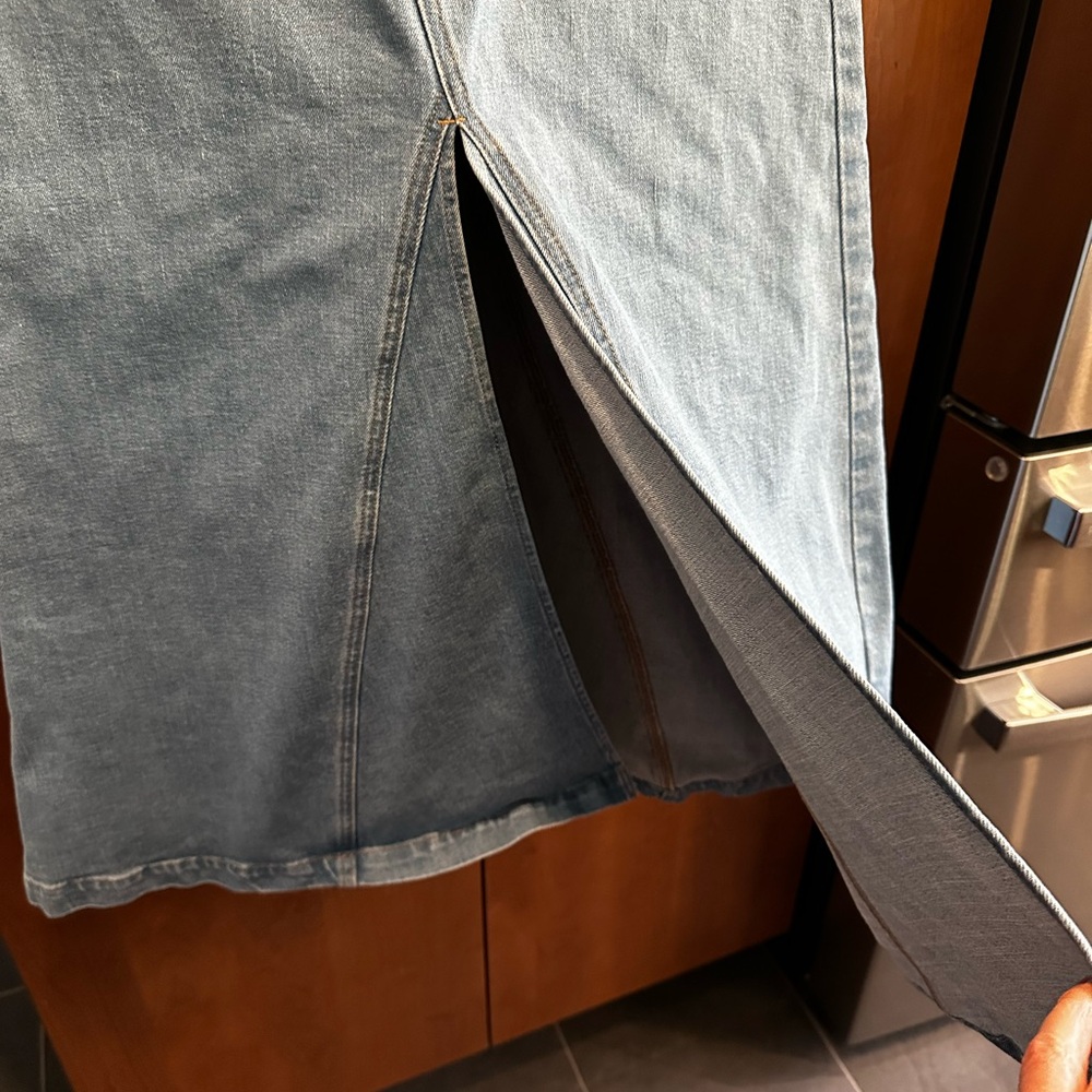 Banana Republic Light Blue Denim Flare Skirt - Picture 3 of 5
